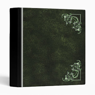 Cuir vintage embelli vert classeur en cuir