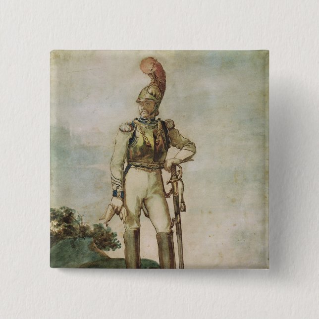 Cuirassier 2 Inch Square Button (Front)