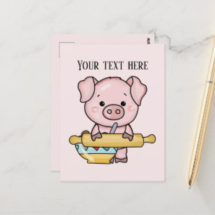 Cuire cuisson porc ajouter du texte Carte postale