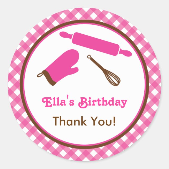 Cuisine Anniversaire Favoriser Sticker (Devant)