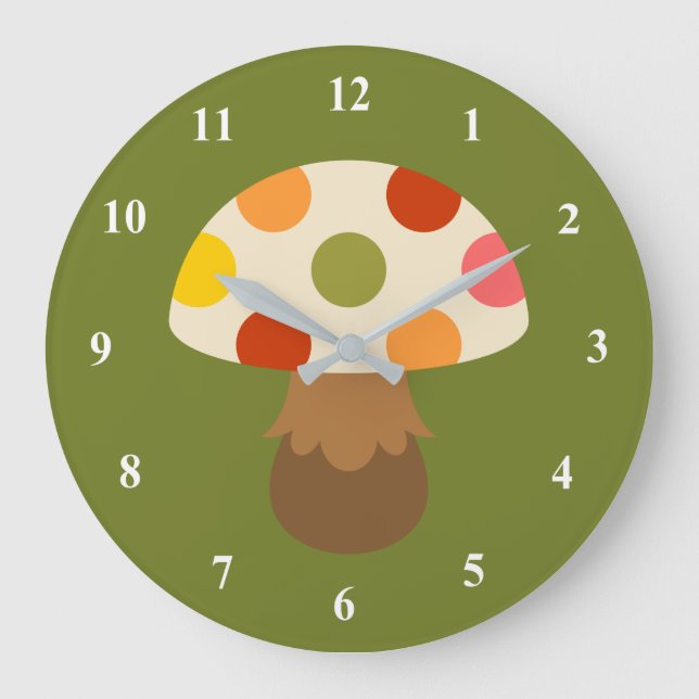 Cuisine aux champignons colorés grande horloge (Recto)