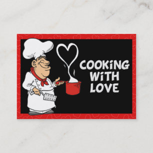 Cuisine avec Carte de visite d'amour