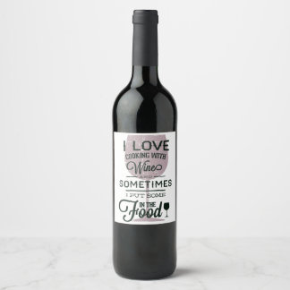 Cuisine Avec Vin Drôle Étiquette bouteille de vin