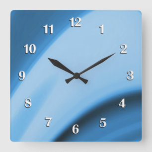 Cuisine bleue 12 chiffres Horloge murale
