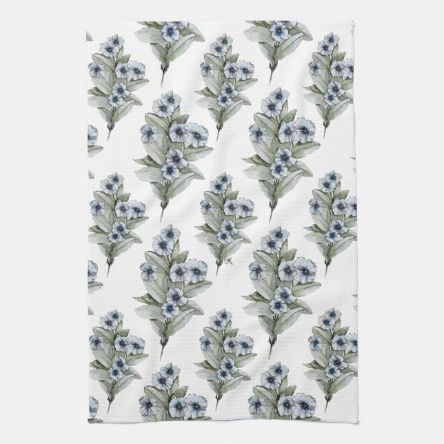 Cuisine bleue Vinca ou serviette de thé (Vertical)