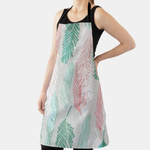 Cuisine Boho en plumes colorées tablier