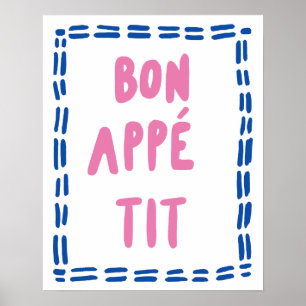 Cuisine Bon Appétit Art Mural Moderne Minimaliste