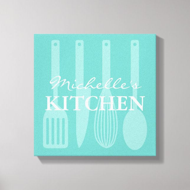 Cuisine cuisine ustensiles mur art toile enveloppé (Recto)