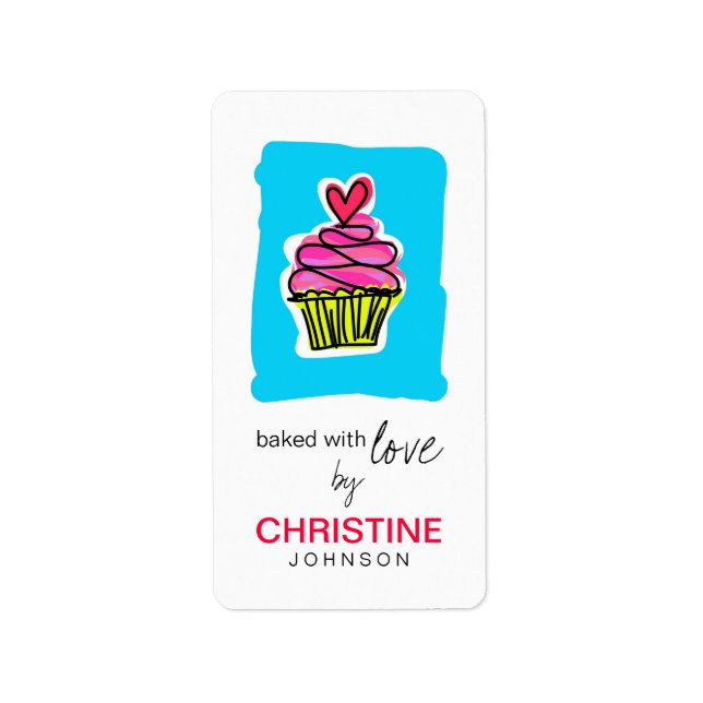 Cuisine Cupcake Étiquettes (Devant)