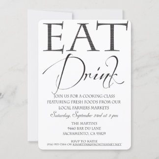 Cuisine de classe/démonstration Invitation