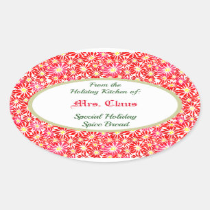 Cuisine de vacances de Poinsettia Baking Sticker