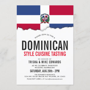 Cuisine Dominicaine À Thème  Invitation du drapeau