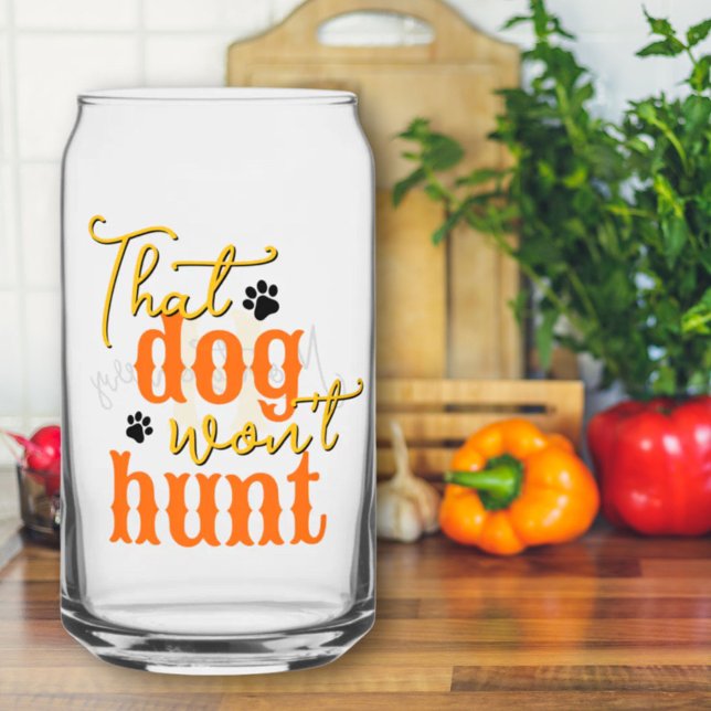 Cuisine du Sud que le chien ne chassera pas Citati (Southern Kitchen That Dog Won't Hunt Quote Yellow Can Glass)