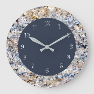 Cuisine en pierre de marbre bleu Horloge