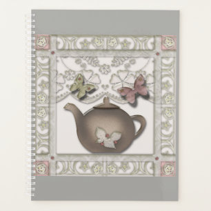 Cuisine en verre thé pot couleurs beige