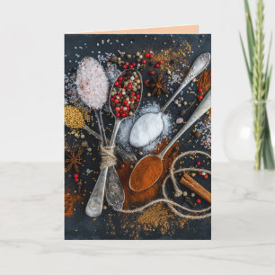 cuisine épices carte de voeux