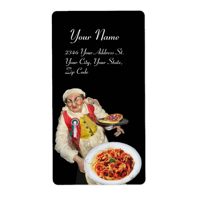 CUISINE ITALIENNE rouge vert blanc noir (Devant)