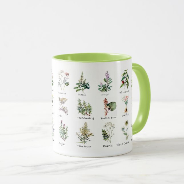 Cuisine Jardin Herbe Mugs (Devant droit)