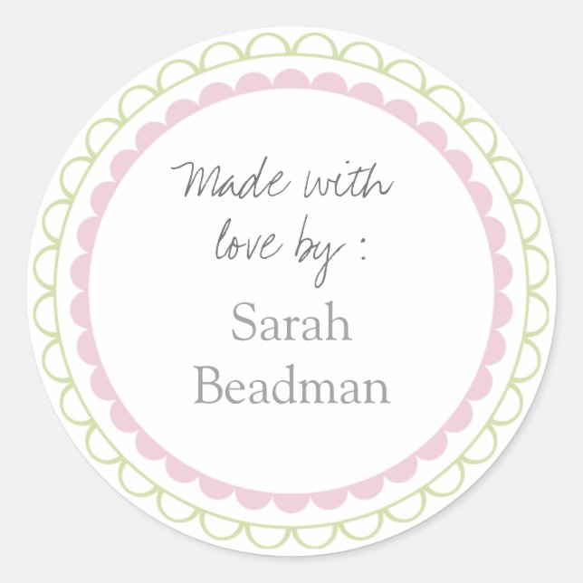 Cuisine Made With Love par Sticker Étiquette (Devant)