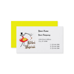 Cuisine Magicien Carte de visite rétro
