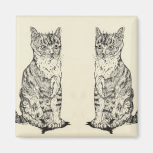 Cuisine Magnet Twin Cats