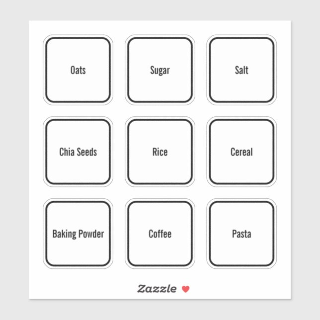 Cuisine minimaliste moderne Étiquettes (Feuille)