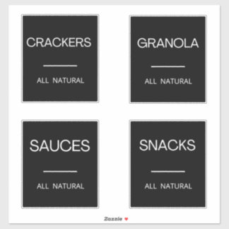 Cuisine minimaliste moderne Étiquettes de rangemen