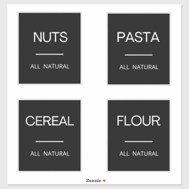 Cuisine minimaliste moderne Étiquettes de rangemen (Feuille)