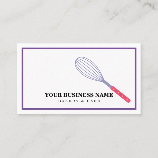 Cuisine moderne Whisk Bakery Carte de visite (Devant)