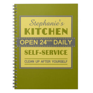 Cuisine - nom personnalisé - carnet
