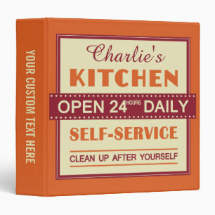 Cuisine - nom personnalisé - classeur