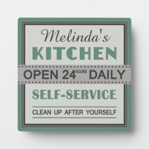 Cuisine - nom personnalisé - plaque