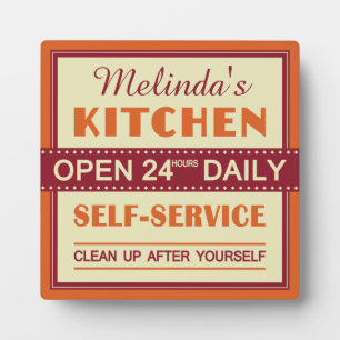 Cuisine - nom personnalisé - plaque