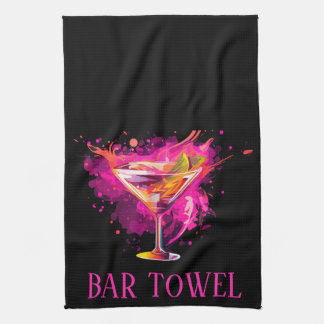 Cuisine ou bar Serviette Cocktail rose