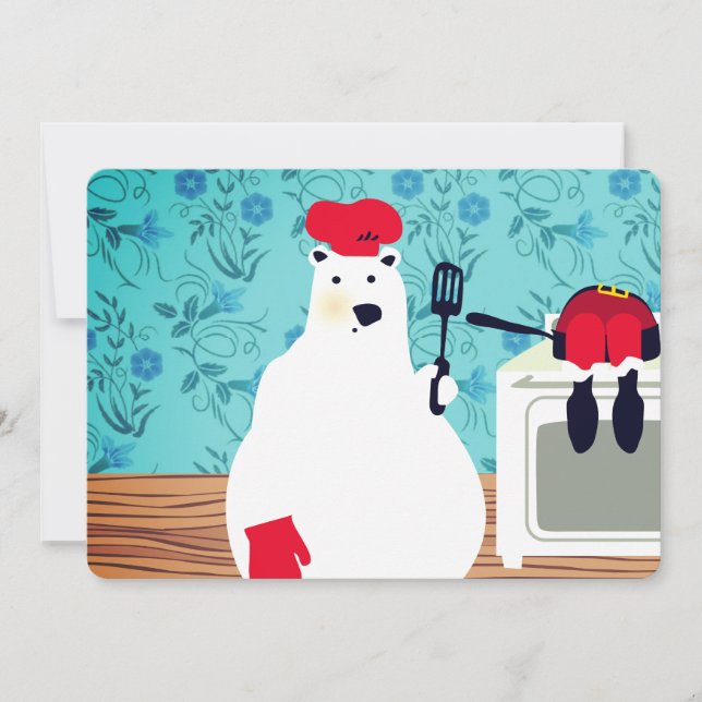 cuisine Père Noël carte Noël (Devant)