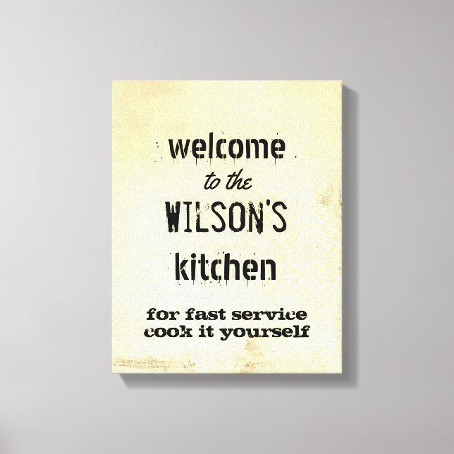 cuisine personnalisée citation toile mur art (Recto)