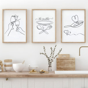 Cuisine personnalisée Mur d'art, Signes d'amour de