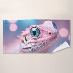 Cuisine Petit Lézard Rose aux Grands Yeux Bleus