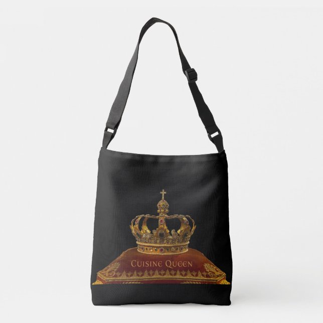 Cuisine Queen design shoulder length Shopping Bag (Back)