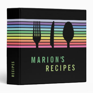 Cuisine Rainbow moderne noir Classeur de livre de