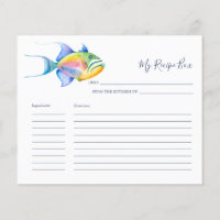 Cuisine Recette Cartes Colorful Poisson Tropical