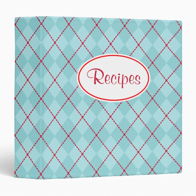 Cuisine Recette Organisateur Cookbook Classeur Cad (Devant/Côté)