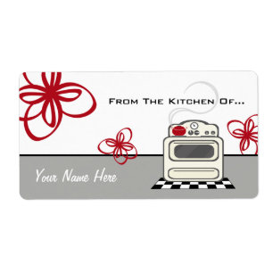 Cuisine rouge de rétro fourneau de la cuisine de…