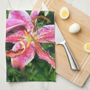 Cuisine Serviette Lys rose