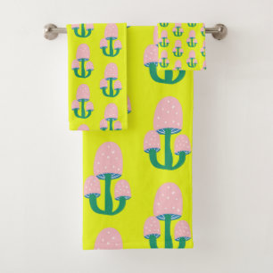 Cuisine Vintage Cottagecore Champignons Jaune et R