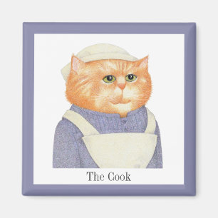 CUISINER Aimant Carré CAT + Texte