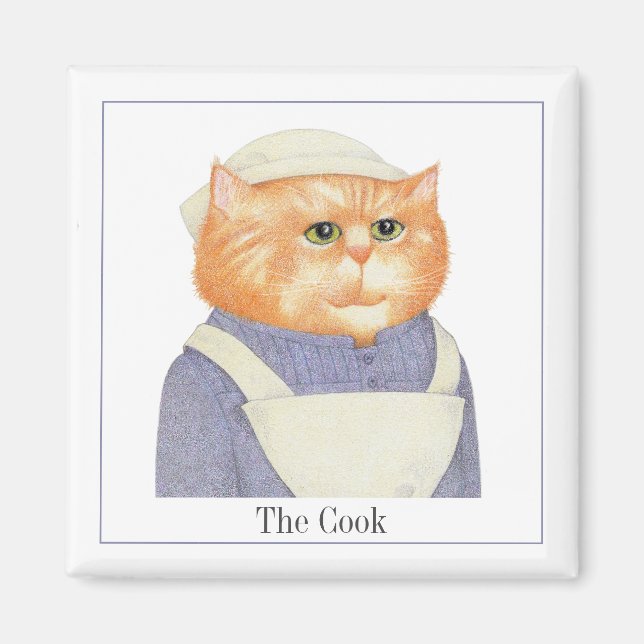 CUISINER Aimant Carré CAT + Texte II (Devant)