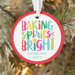 Cuisinier Chef Coloré Fête Noël Esprits Brillants 