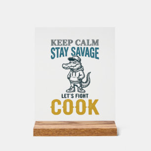 Cuisinier Sauvage Alligator Gravure Vintage Graphi