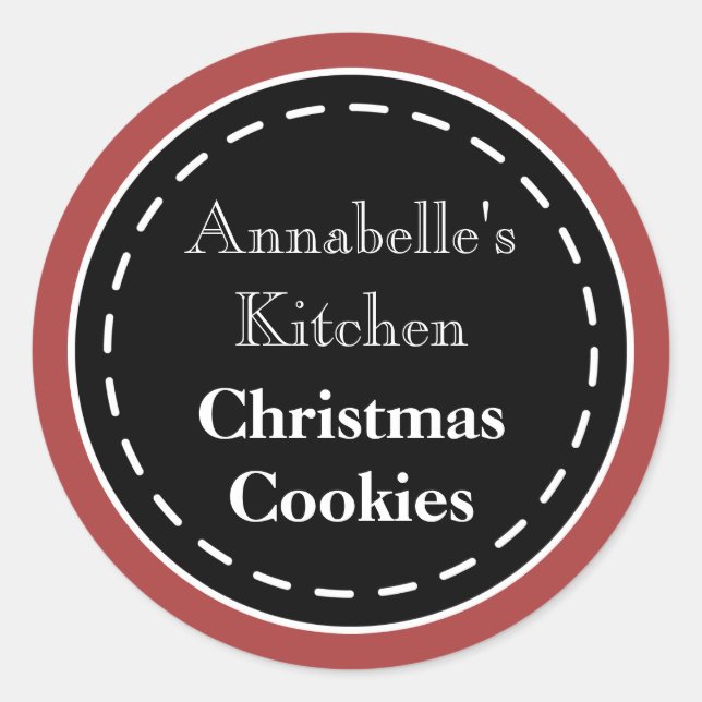 Cuisson de Noël rouge Cookies Cuisine Stickers (Devant)